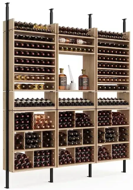 L'agencement d'une cave à vin est essentiel pour préserver vos grands crus dans des conditions optimales. Nos étagères à vin et rangements pour cave à vin sont conçus sur mesure, offrant une combinaison parfaite de design moderne et de fonctionnalité. Que ce soit pour une cave personnelle, un restaurant ou un commerce, chaque espace de rangement est pensé pour sublimer vos bouteilles tout en garantissant une conservation idéale grâce à des matériaux nobles comme le bois et le métal.